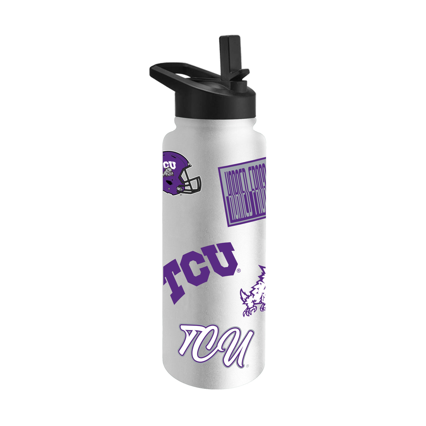 TCU 34oz White Dreamweave Quencher Bottle