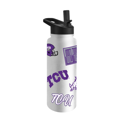 TCU 34oz White Dreamweave Quencher Bottle