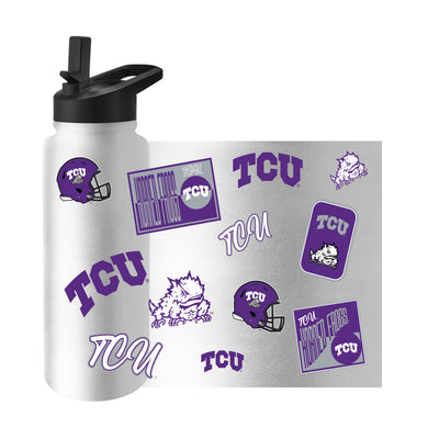 TCU 34oz White Dreamweave Quencher Bottle