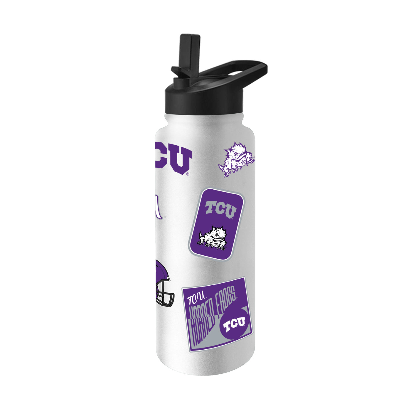 TCU 34oz White Dreamweave Quencher Bottle