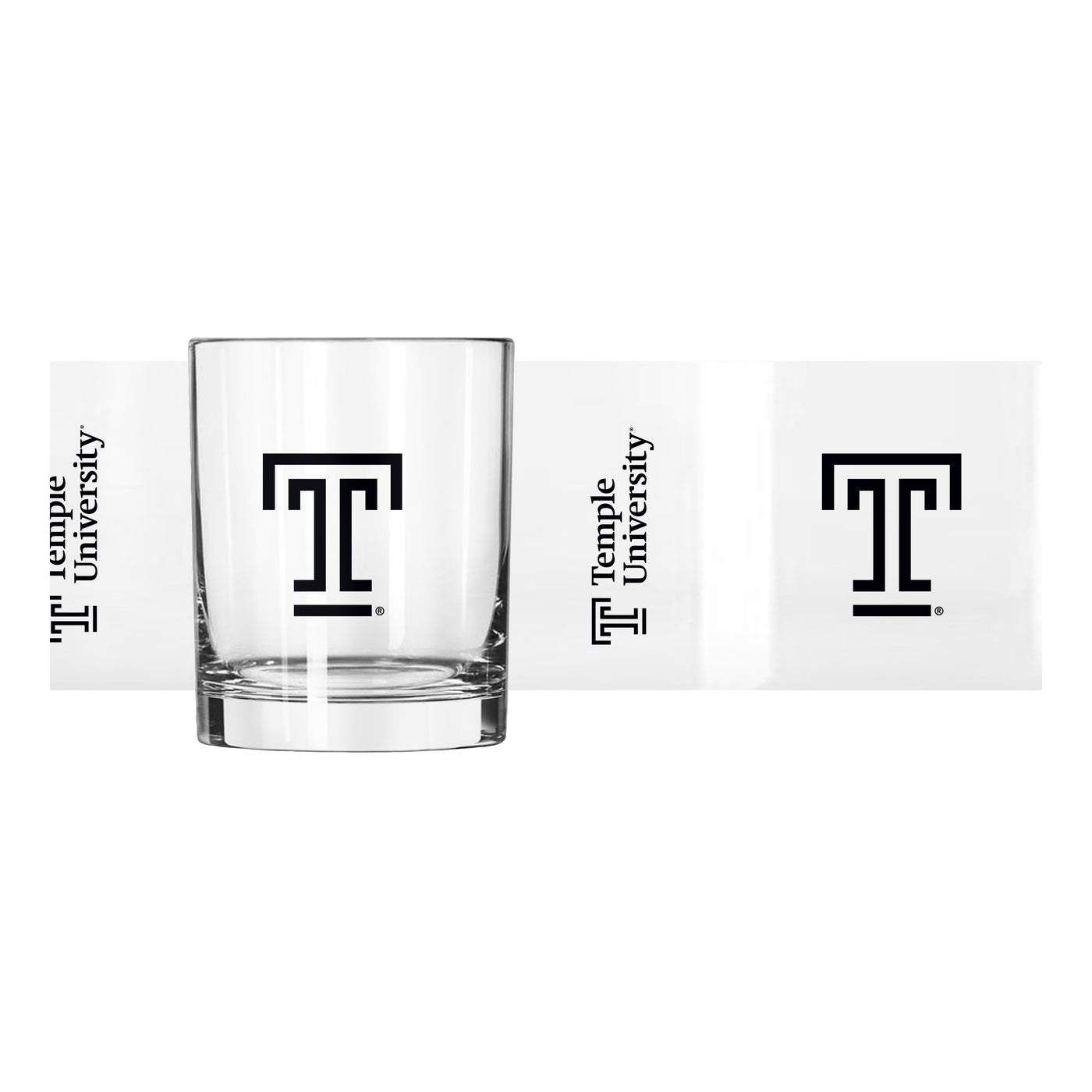 Temple 14oz Gameday Rocks Glass - Logo Brands