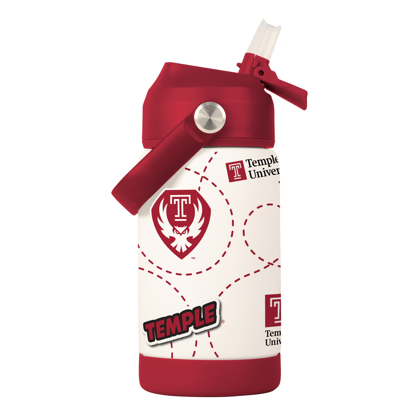 Temple 12oz Mascot SS Kids Bottle