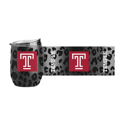 Temple Leopard 16oz Black Powdercoat Curved Beverage