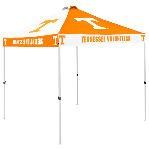 Tennessee Checkerboard Canopy shelter by Logo Brands with a red and white checkered pattern, providing outdoor shade and protection