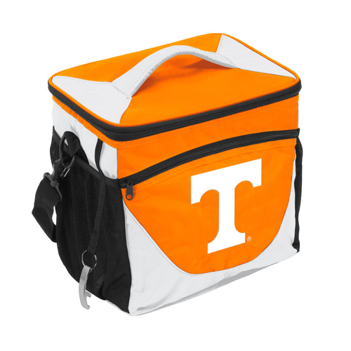 Tennessee 24 Can Cooler by Logo Brands, insulated cooler bag with team logo and multiple compartments for drinks and snacks.