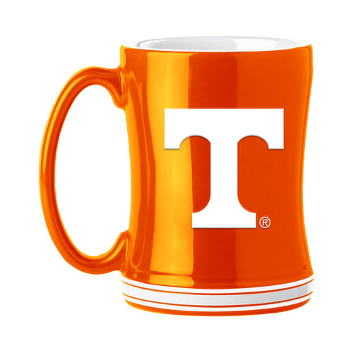 Tennessee 14oz Relief Mug by Logo Brands showing a ceramic drinkware with embossed state design and Tennessee lettering.