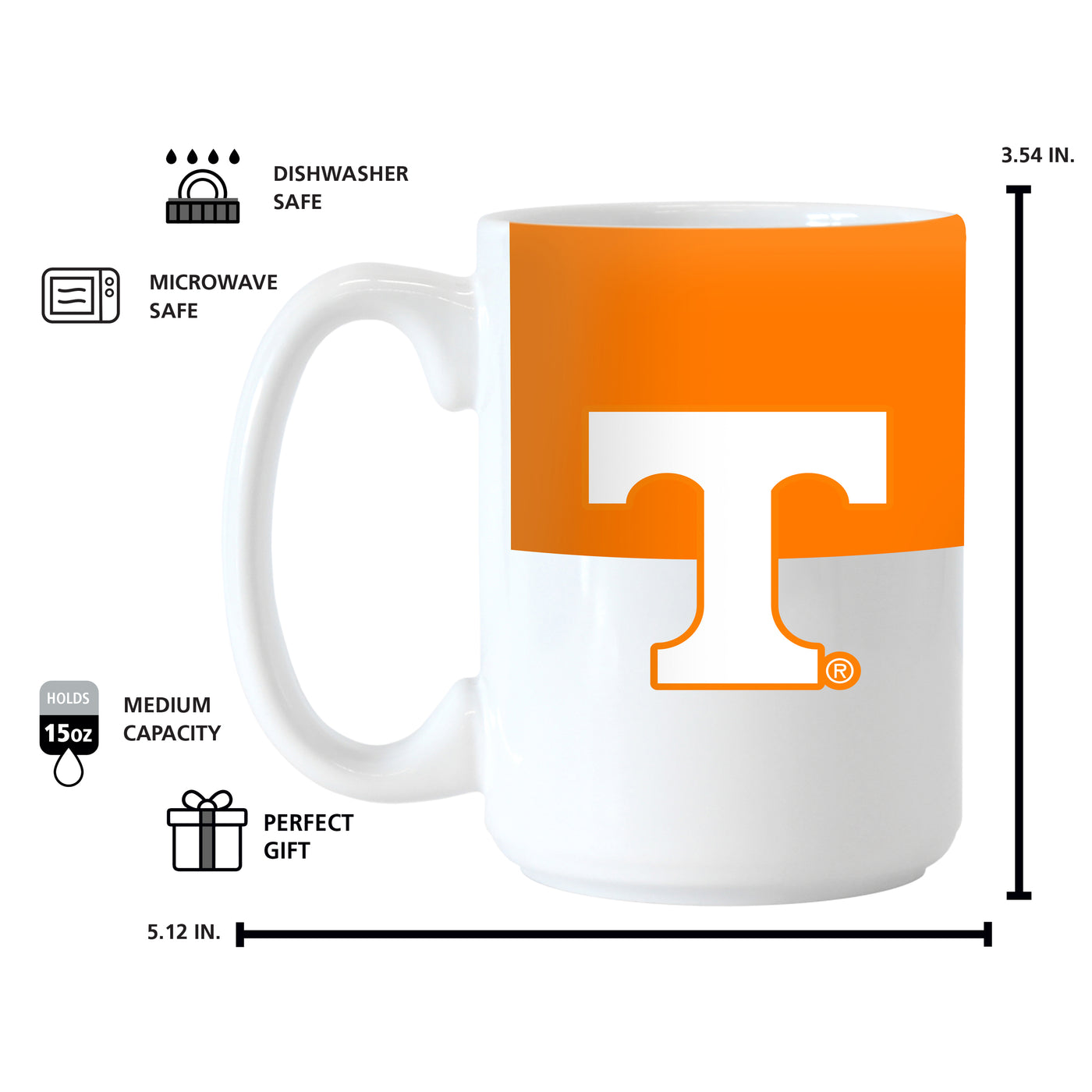 Tennessee 15oz Colorblock Sublimated Mug
