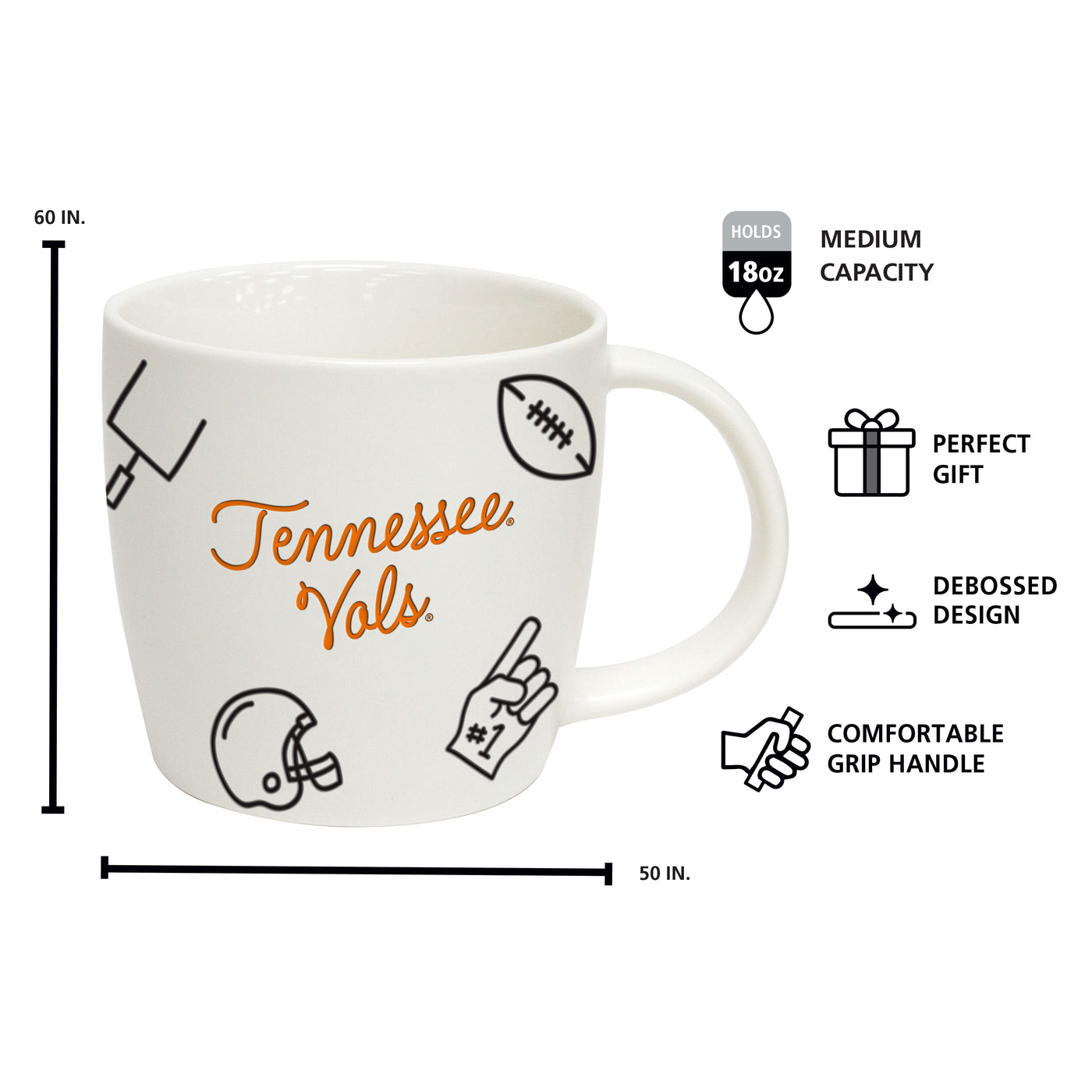 Tennessee 18oz Playmaker Mug - Logo Brands