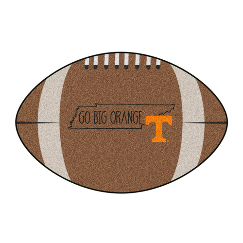 University of Tennessee football mat by Logo Brands featuring orange and white team logo design for sports decor or game room.