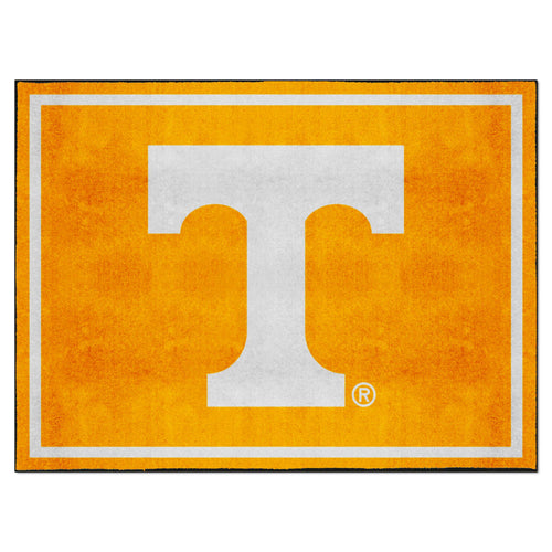 University of Tennessee 8x10 rug by Logo Brands featuring orange and white Tennessee logo design on woven fabric.