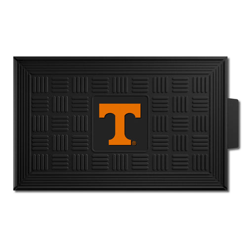 University of Tennessee medallion door mat with orange and white logo design, made of durable material for outdoor use