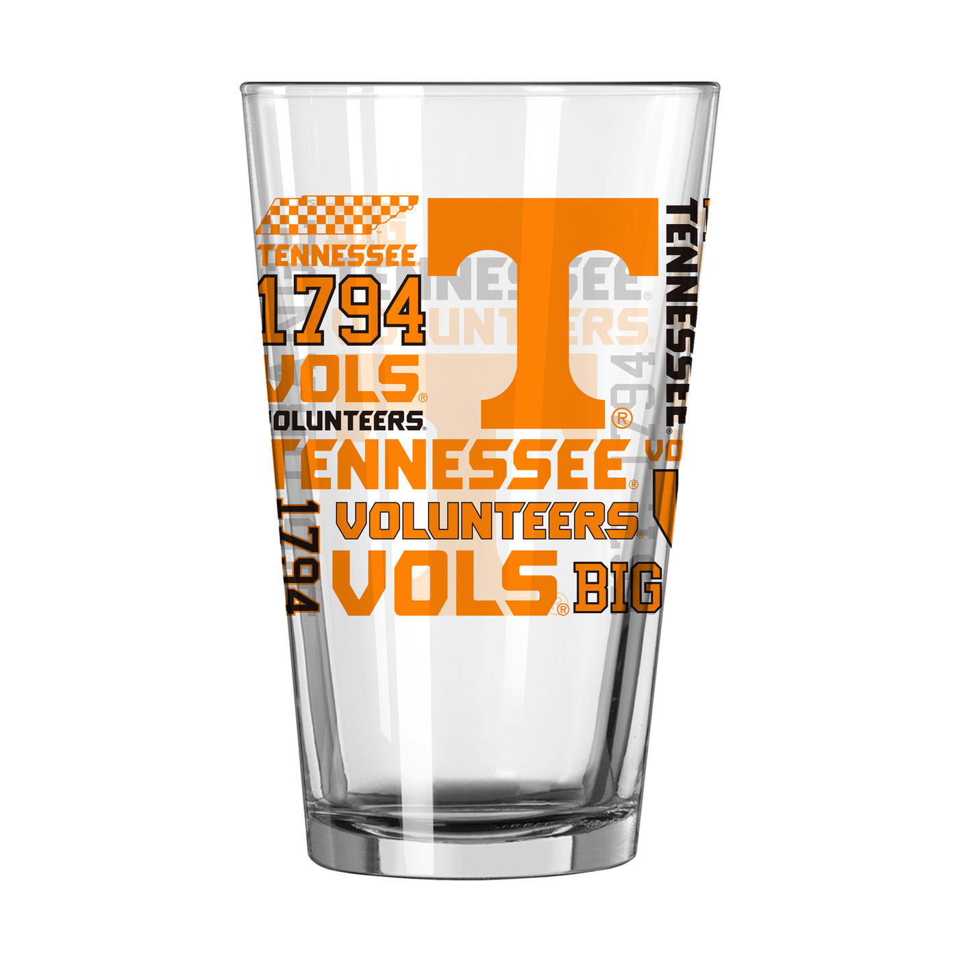 Tennessee 16oz Spirit Pint Glass - Logo Brands