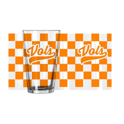 Tennessee Checkerboard 16oz Pint Glass