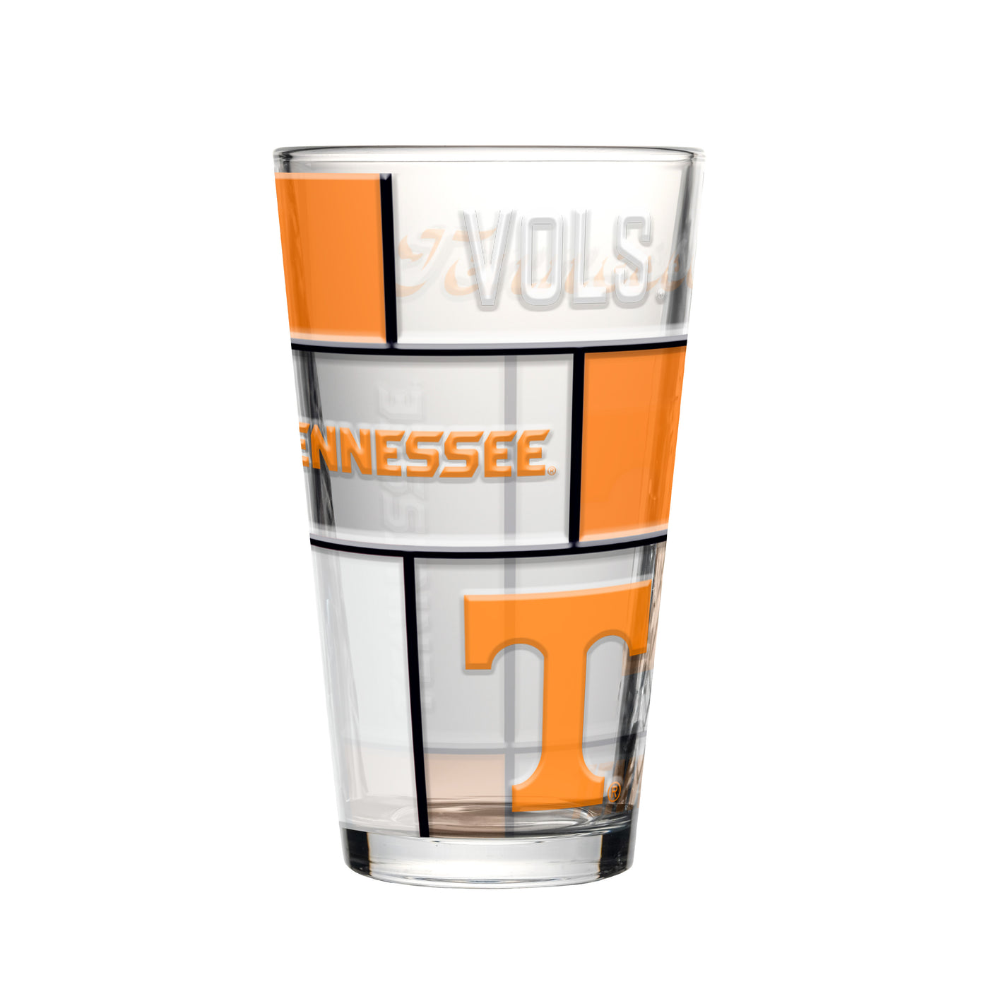 Tennessee 16oz Quilted Stained Pint Glass