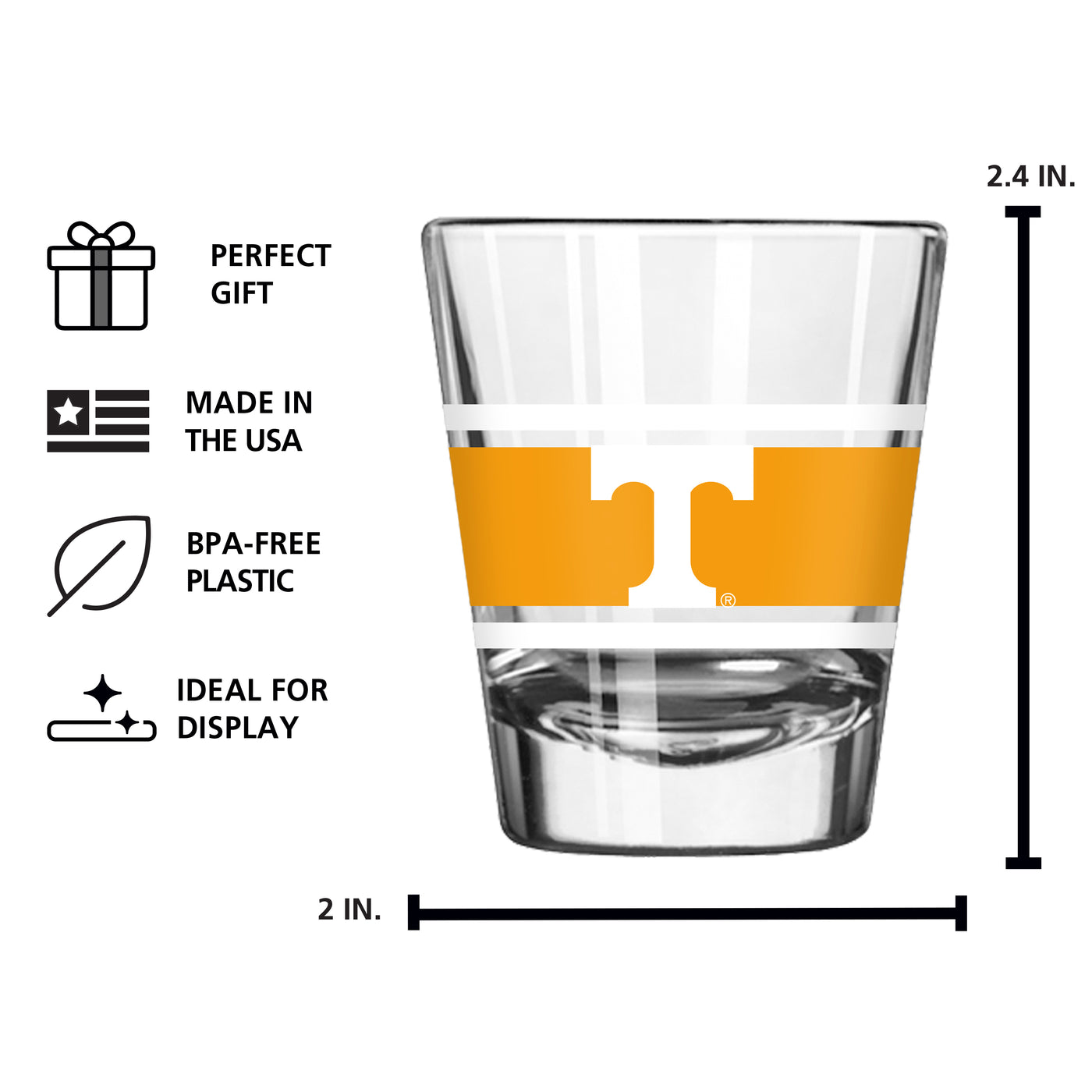 Tennessee 2oz Stripe Shot Glass
