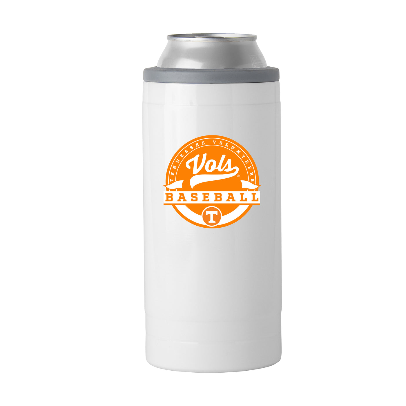 Tennessee Baseball 12oz Powder Coat Slim Can Coolie