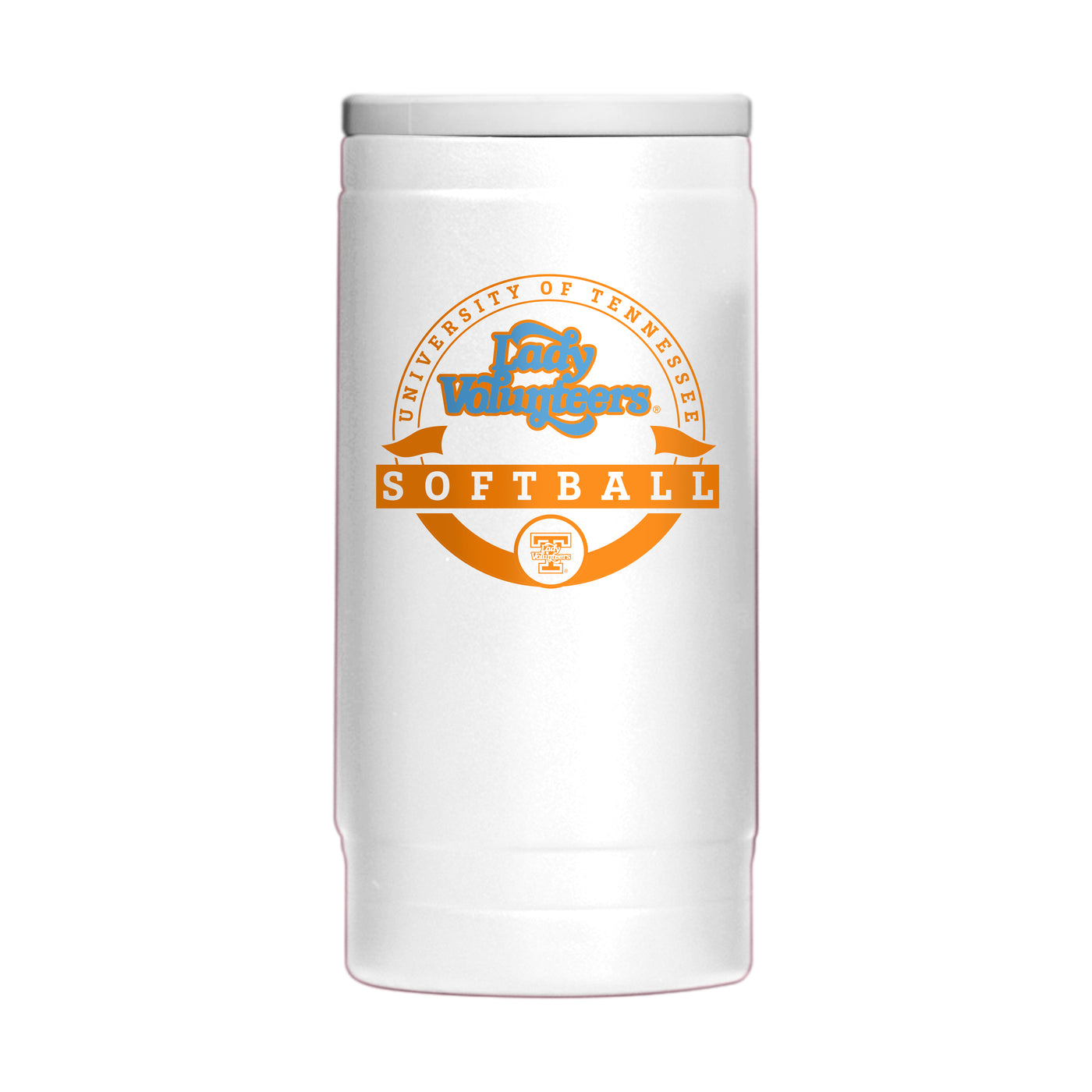 Tennessee Lady Vols Softball 12oz Powder Coat Slim Can Coolie