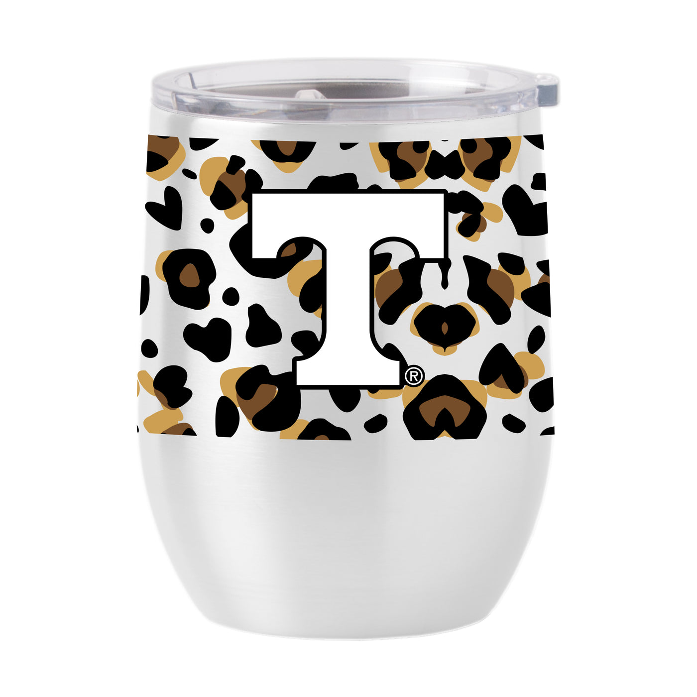 Tennessee 16oz Neutral Leopard Stainless Curved Beverage