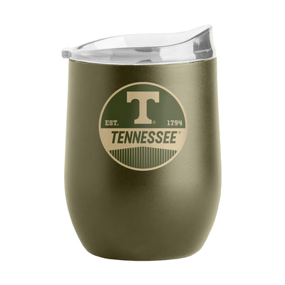 Tennessee 16oz Badge Powder Coat Curved Beverage