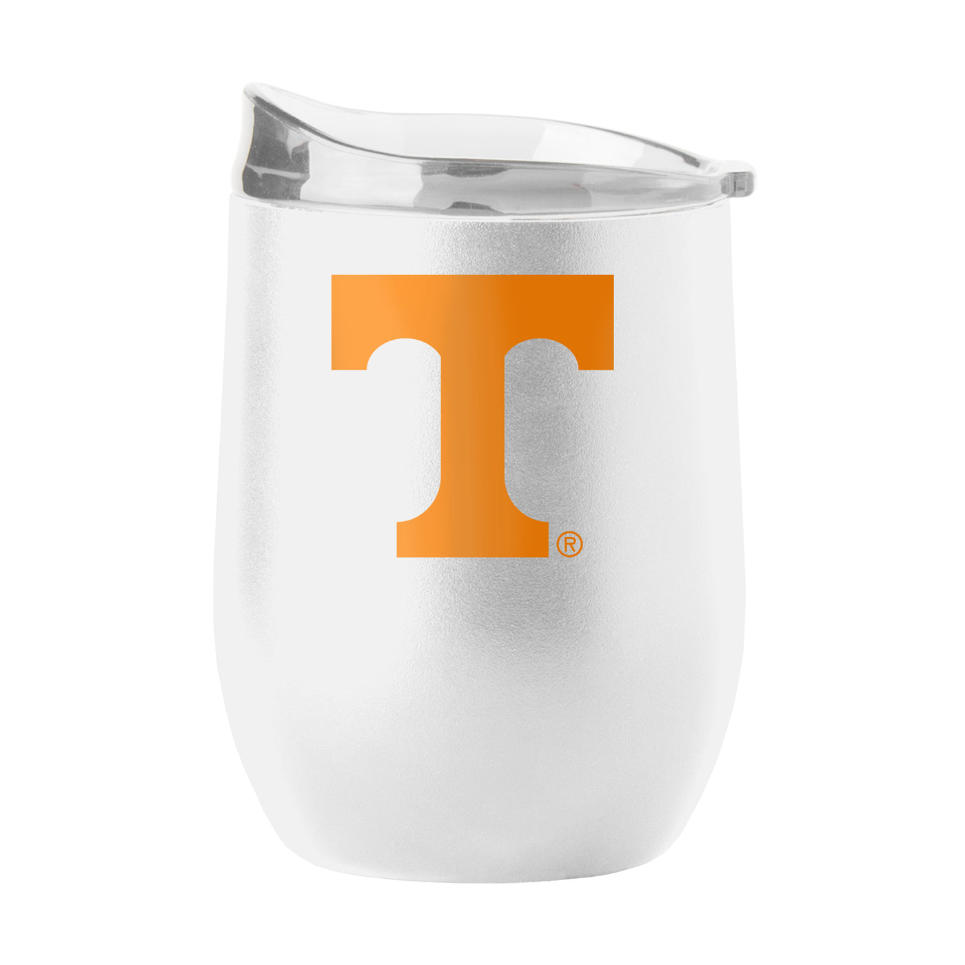 Tennessee 16oz White Flipside Powder Coat Curved Bev