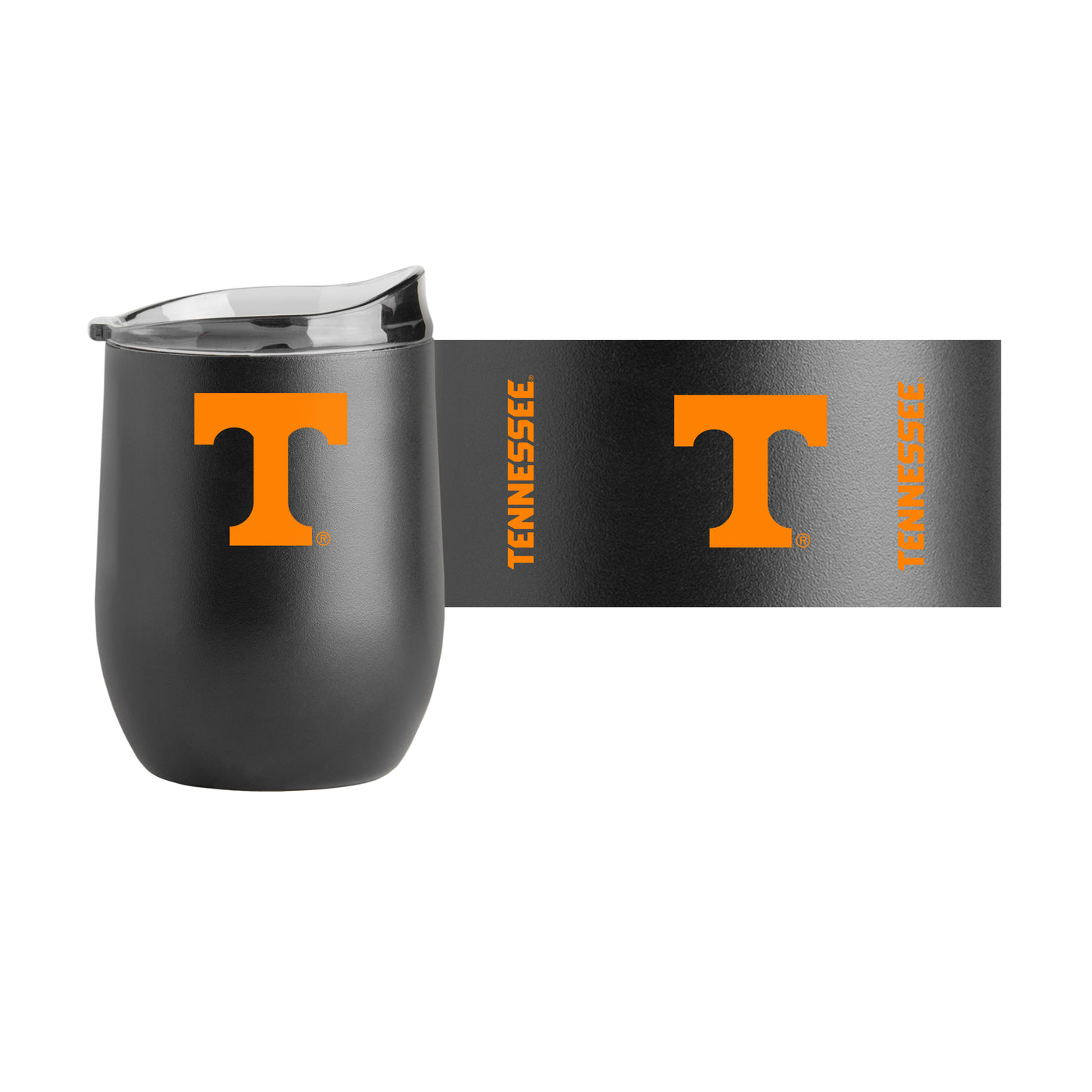 Tennessee 16oz Black Powder Coat Curved Beverage