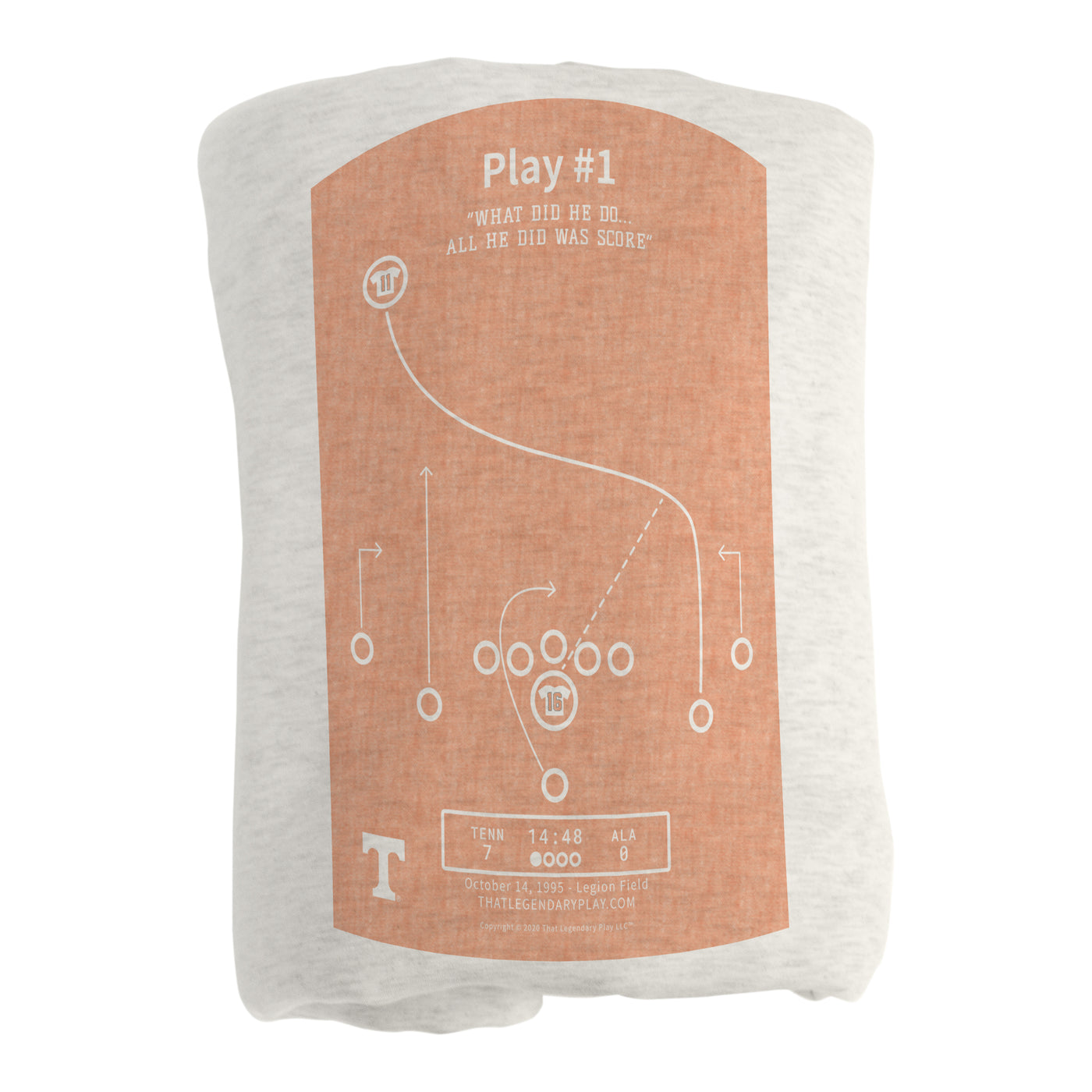 Tennessee Legendary Play Play #1 Sublimated Sweatshirt Blanket