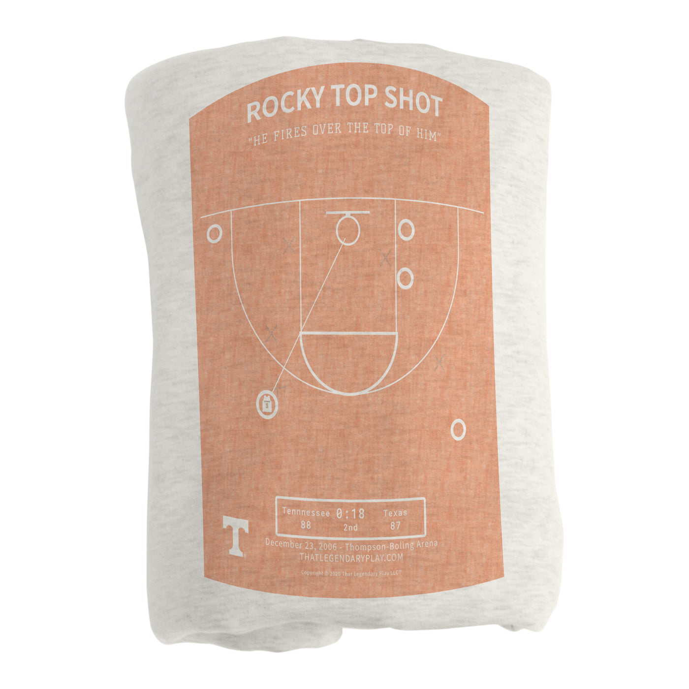 Tennessee Legendary Play Rocky Top Shot Sublimated Sweatshirt Blanket