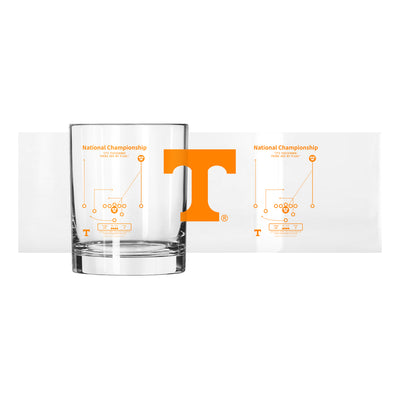 Tennessee Legendary Play 14oz National Championship Rocks Glass