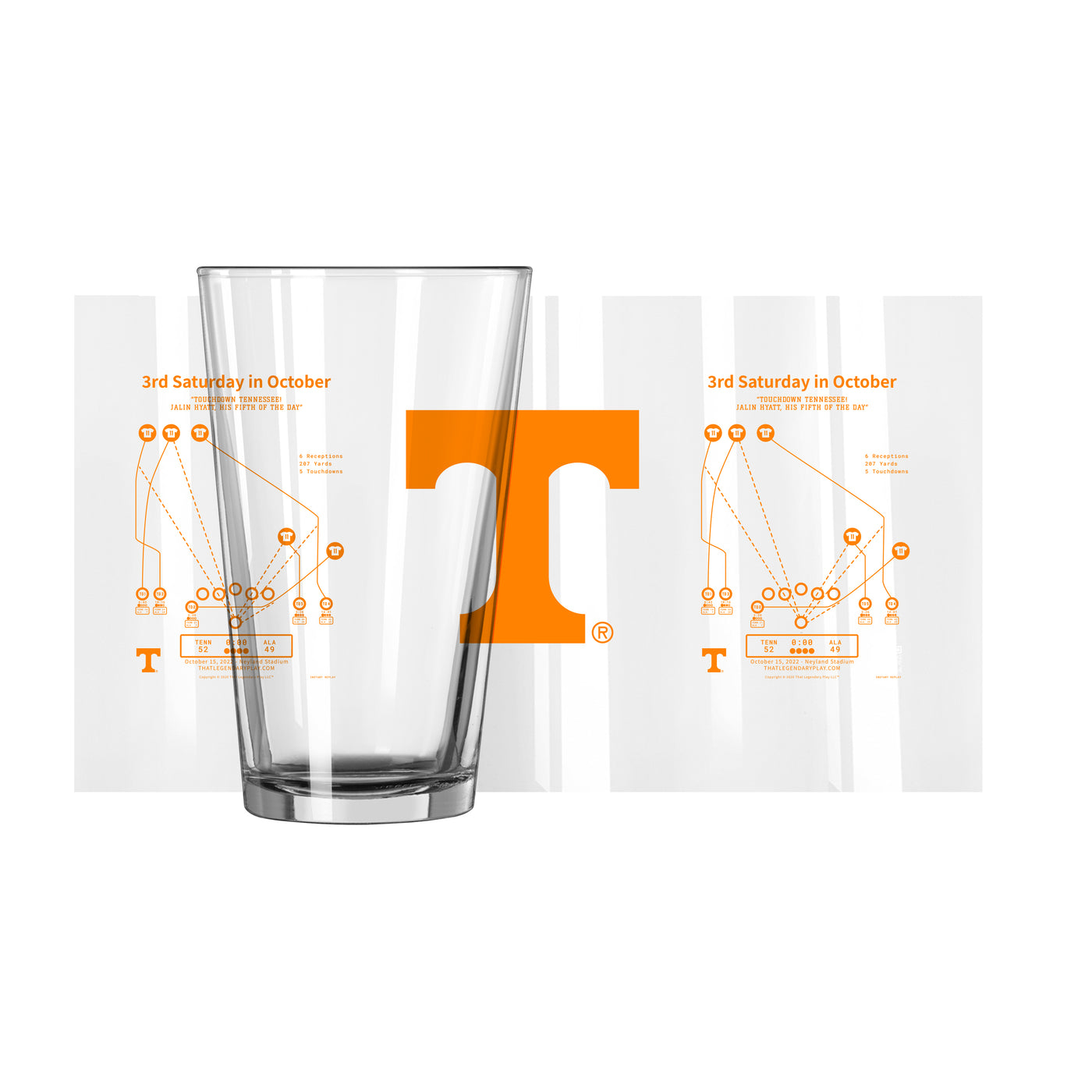 Tennessee Legendary Play 3rd Saturday in October 16oz Pint Glass