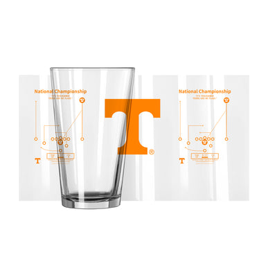 Tennessee Legendary Play National Championship 16oz Pint Glass