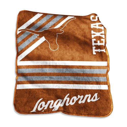 Texas Rachel throw blanket by Logo Brands featuring a soft, cozy fabric with a Texas-themed design and vibrant colors.