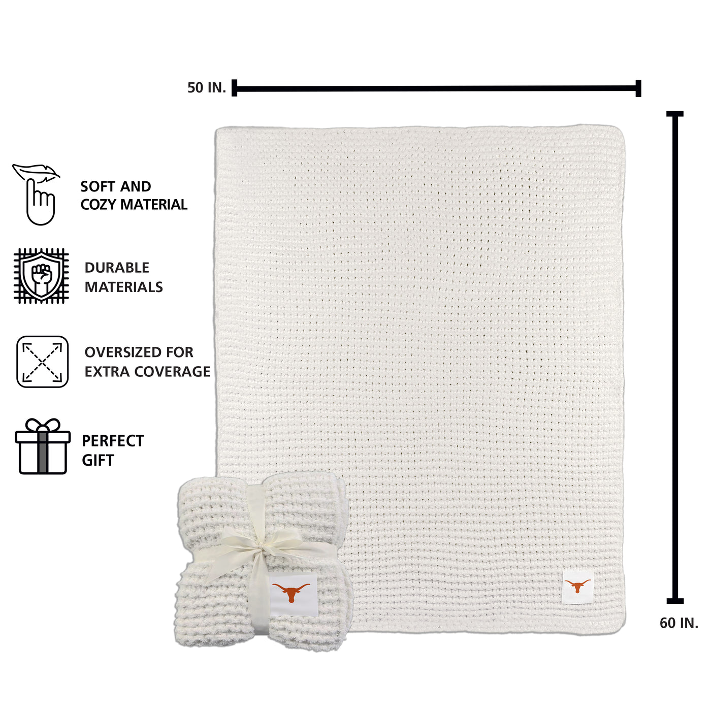 Texas Cable Knit Throw 50x60