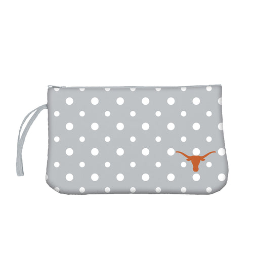 Texas Dot wristlet bag by Logo Brands featuring a stylish dotted pattern and compact design for easy carrying.