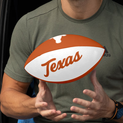 Texas Pinwheel Logo Junior Size Rubber Football - Logo Brands