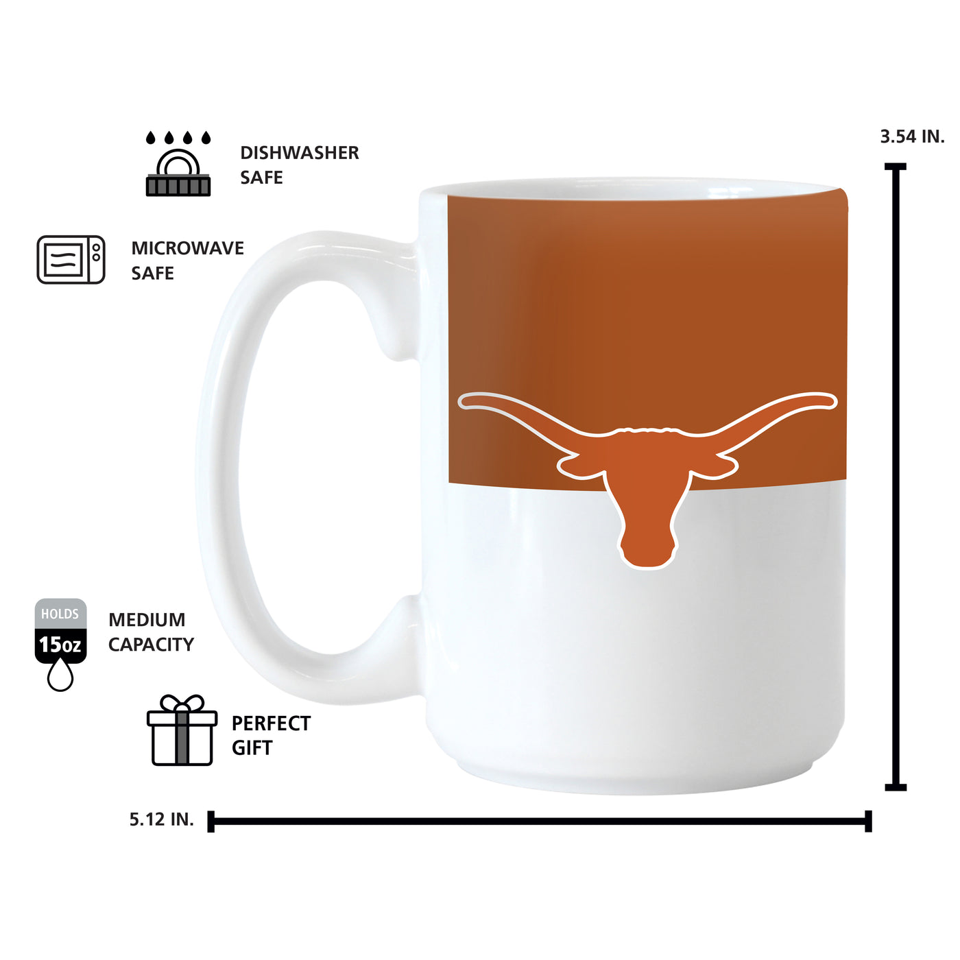 Texas 15oz Colorblock Sublimated Mug
