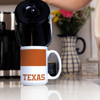 Texas 15oz Colorblock Sublimated Mug