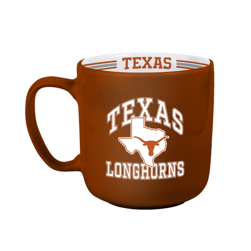 Texas 15oz stripe mug from Logo Brands, ceramic drinkware with red and white stripes and a Texas graphic design.