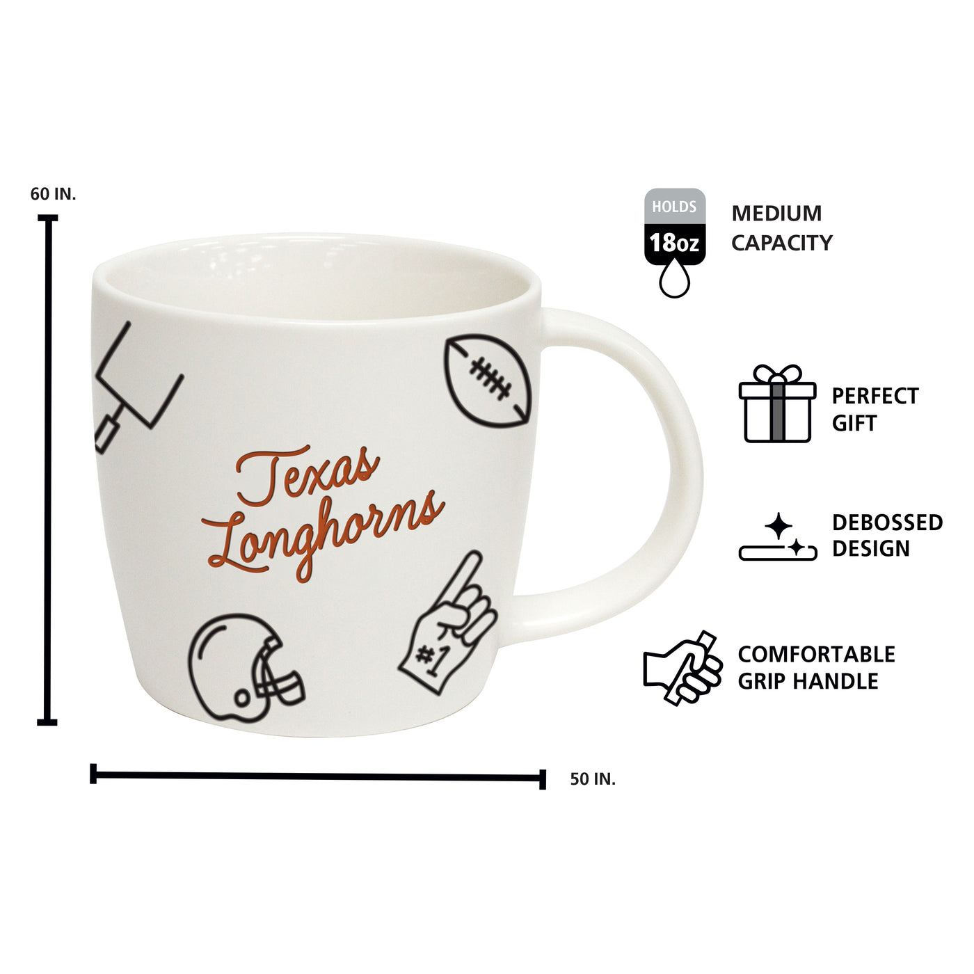 Texas 18oz Playmaker Mug - Logo Brands