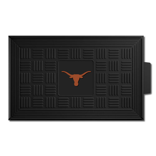 University of Texas medallion door mat with Texas logo and vibrant colors, perfect for college fans and home entryways.