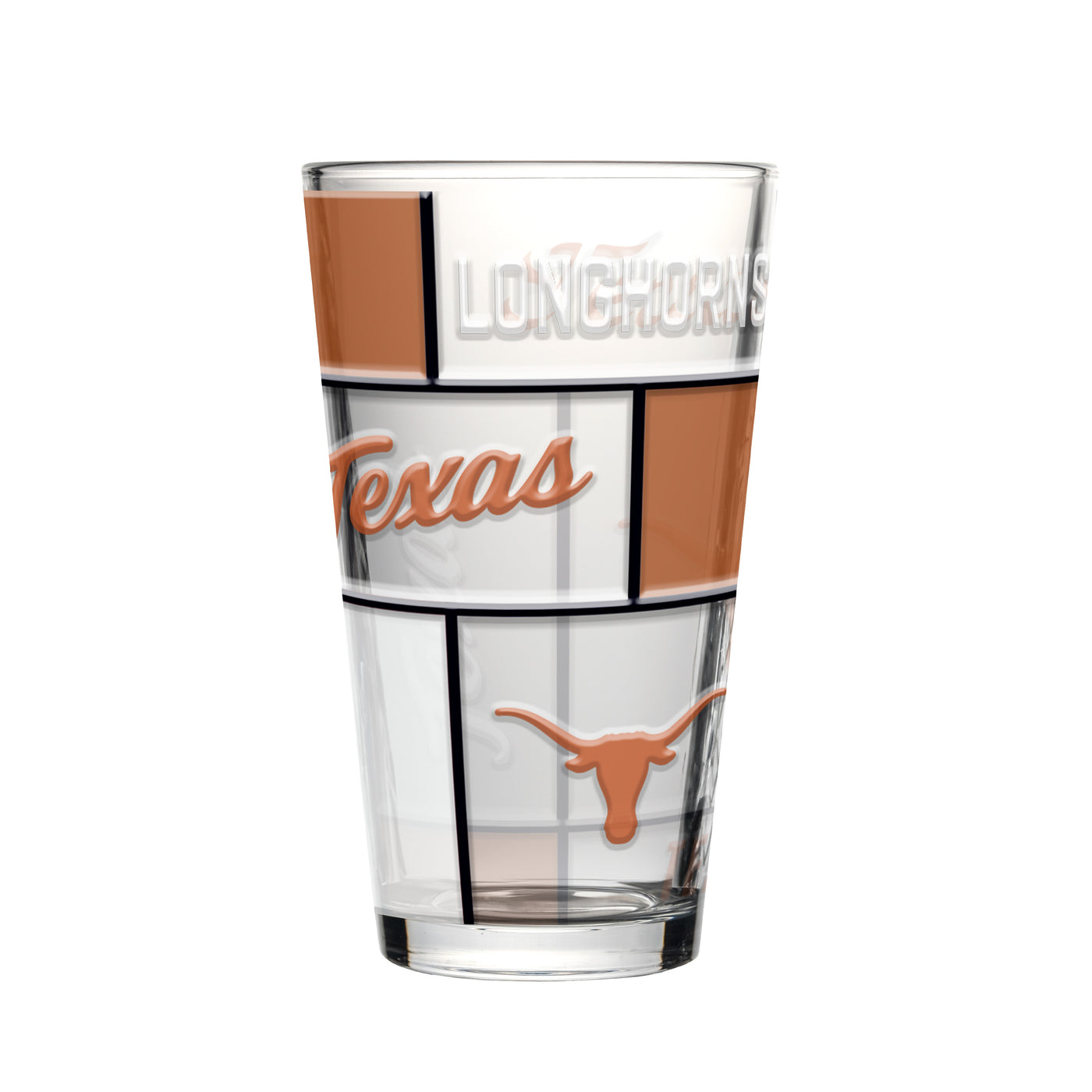Texas 16oz Quilted Stained Pint Glass