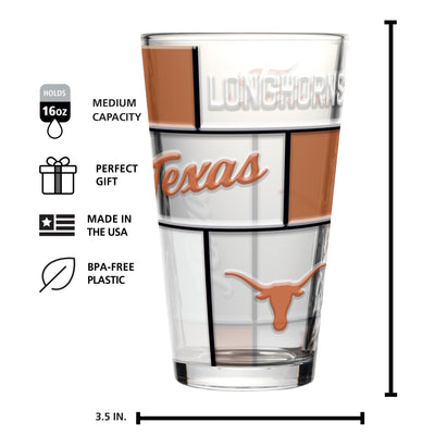 Texas 16oz Quilted Stained Pint Glass
