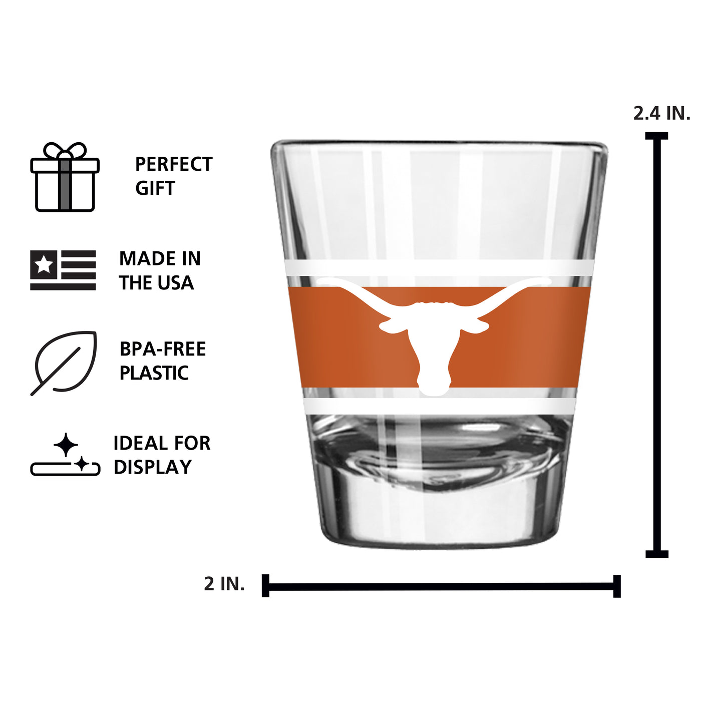 Texas 2oz Stripe Shot Glass