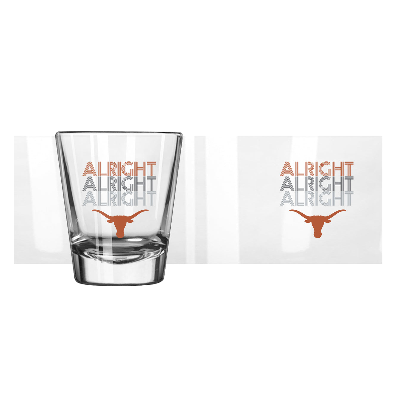 Texas Alright 2oz Shot Glass