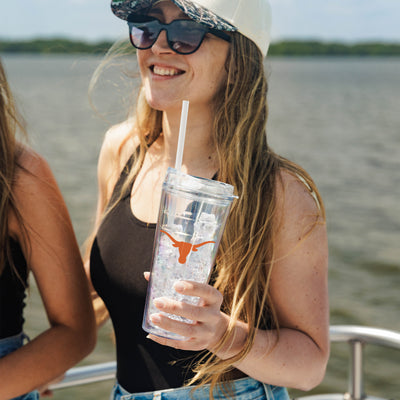 Texas 22oz Flipside Dbl Wall Clear Tumbler