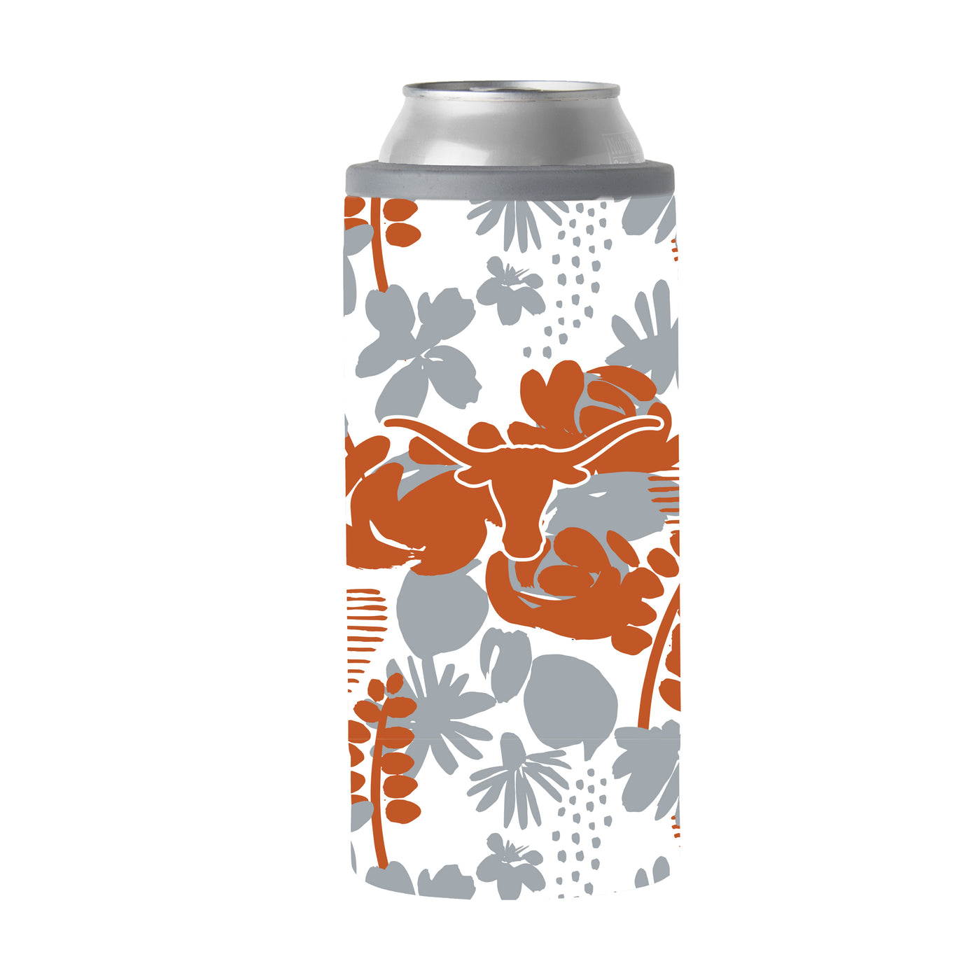 Texas 12oz Floral Slim Can Coolie