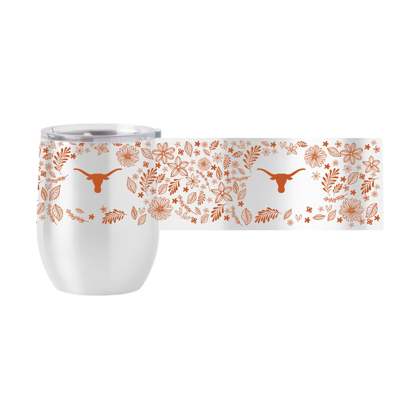 Texas 16oz Botanical Stainless Curved Beverage