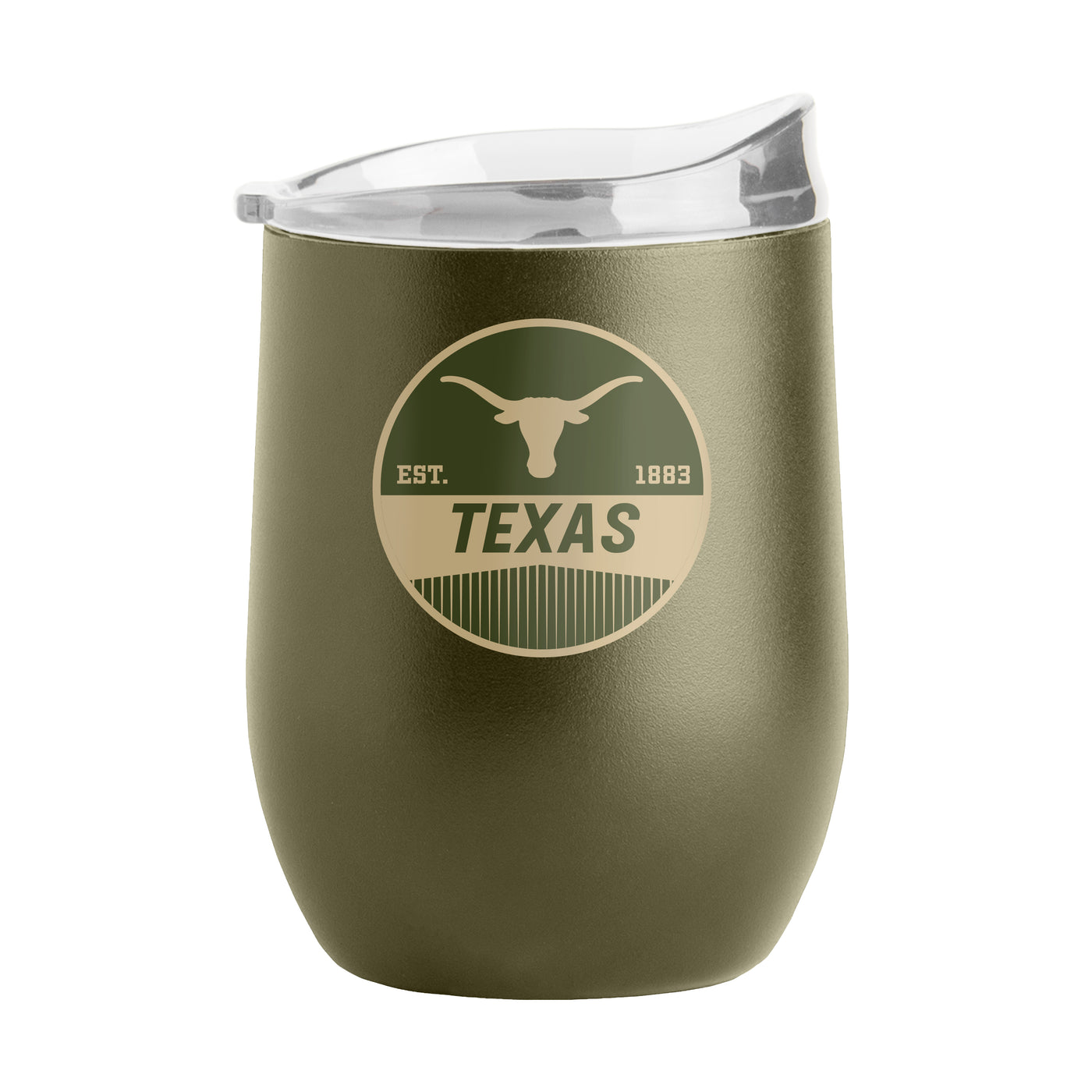 Texas 16oz Badge Powder Coat Curved Beverage - Logo Brands