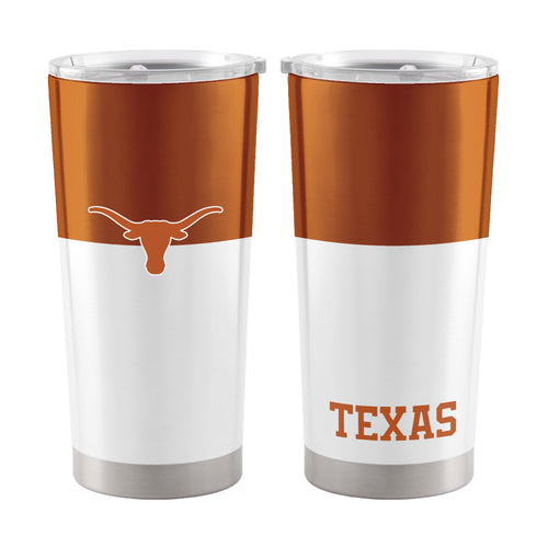 Texas 20oz Colorblock Stainless Tumbler from Logo Brands, showing a durable drinkware with vibrant colorblock design and stainless steel finish.