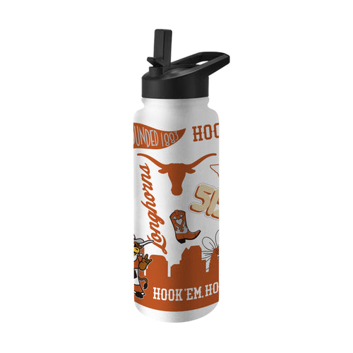 Texas 34oz Native Quencher Bottle by Logo Brands, large drinkware with a colorful Texas-themed design and durable construction.