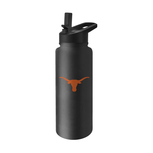 Texas Logo 34oz Quencher water bottle by Logo Brands, showing a large logo design on durable drinkware for outdoor use